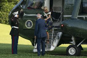 Biden Returns From Camp David