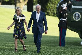 Biden Returns From Camp David