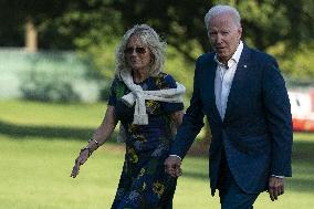 Biden Returns From Camp David