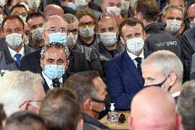 Emmanuel Macron visits Renault - Douai