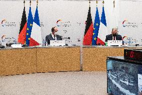 Jean Castex In Visio With Angela Merkel - Paris