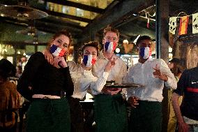 Football Fans Watch France v Switzerland - Paris