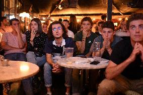 Football Fans Watch France v Switzerland - Paris