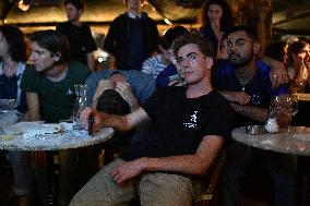 Football Fans Watch France v Switzerland - Paris