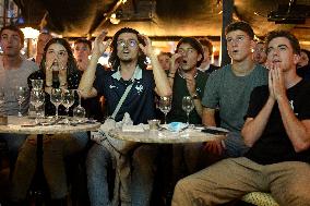 Football Fans Watch France v Switzerland - Paris