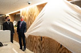 President Macron At Inauguration Of The Offices Of JP Morgan - Paris