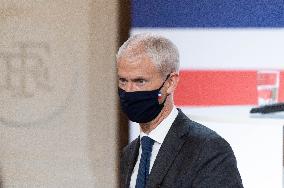 Emmanuel Macron attends the launching of the French CSIS