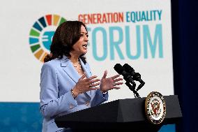 Kamala Harris to Generation Equality Forum in Paris - Washington