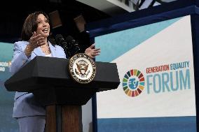 Kamala Harris to Generation Equality Forum in Paris - Washington