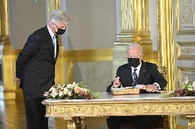 King Philippe meets Joe Biden - Brussels