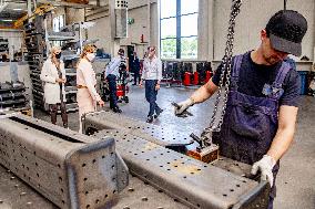 Queen Maxima Visits Veluw Metal Creations - Netherlands