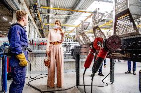 Queen Maxima Visits Veluw Metal Creations - Netherlands