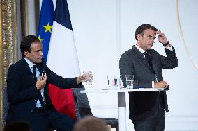 Emmanuel Macron meets with Scale-Up europe members - Paris