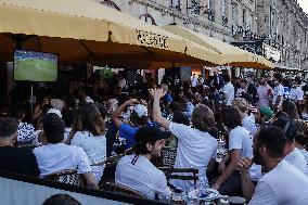 Client watch the match of the European Cup 2021 France Vs Germany - Bordeux