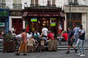 Atmosphere in Bars - European Cup 2021 France Vs Germany - Paris