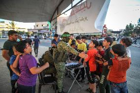 Palestinian Boys Register In A Summer Camp Organised By The Ezz-Al Din Al-Qassam Brigades - Gaza