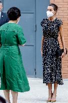 Queen Letizia and Kim Jung-sook Visit to the ONCE Foundation - Madrid