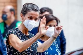 Queen Letizia and Kim Jung-sook Visit to the ONCE Foundation - Madrid