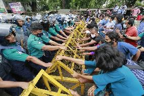 Leftist Students Protest - Dhaka