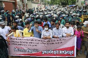 Leftist Students Protest - Dhaka