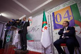 Abderrezak Mokri Holds A Press Conference - Algiers