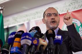 Abderrezak Mokri Holds A Press Conference - Algiers