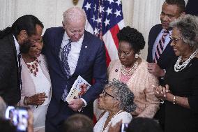 President Joe Biden signs the Juneteenth National Independence Day Act