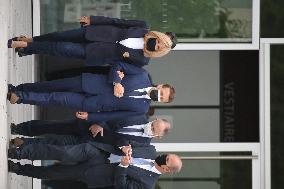 President Emmanuel Macron with Brigitte Macron vote for Regional and departmental elections - Le Touquet