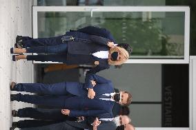President Emmanuel Macron with Brigitte Macron vote for Regional and departmental elections - Le Touquet
