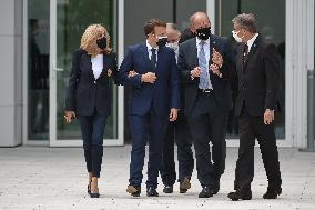 President Emmanuel Macron with Brigitte Macron vote for Regional and departmental elections - Le Touquet