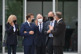 President Emmanuel Macron with Brigitte Macron vote for Regional and departmental elections - Le Touquet