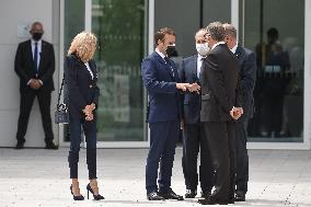 President Emmanuel Macron with Brigitte Macron vote for Regional and departmental elections - Le Touquet