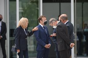 President Emmanuel Macron with Brigitte Macron vote for Regional and departmental elections - Le Touquet