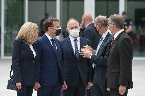 President Emmanuel Macron with Brigitte Macron vote for Regional and departmental elections - Le Touquet