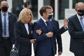 President Emmanuel Macron with Brigitte Macron vote for Regional and departmental elections - Le Touquet
