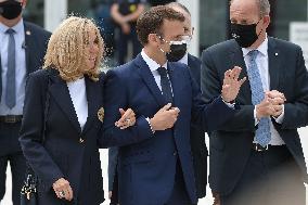 President Emmanuel Macron with Brigitte Macron vote for Regional and departmental elections - Le Touquet