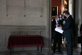 Le Drian And Casaubon Signs An Intention Declaration - Paris