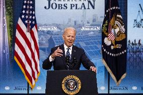 President Biden Speaks In The Eisenhower Executive Office Building - Washington