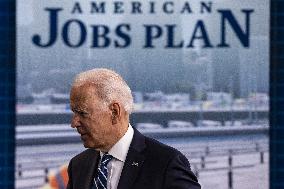 President Biden Speaks In The Eisenhower Executive Office Building - Washington