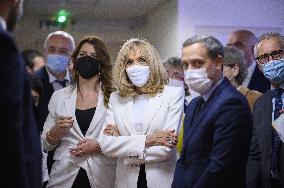 Brigitte Macron At Pediatric Medico-Judicial Reception Unit - Soisson