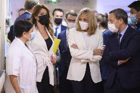 Brigitte Macron At Pediatric Medico-Judicial Reception Unit - Soisson