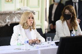 Brigitte Macron At Pediatric Medico-Judicial Reception Unit - Soisson