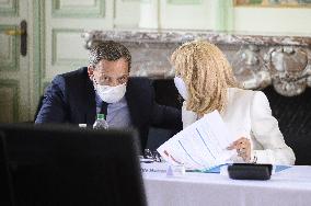 Brigitte Macron At Pediatric Medico-Judicial Reception Unit - Soisson