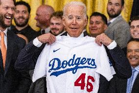 President Biden Meets Los Angeles Dodgers - Washington