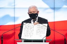 Jaroslaw Kaczynski Press Conference - Warsaw