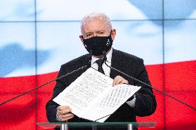 Jaroslaw Kaczynski Press Conference - Warsaw