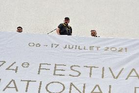 74th Cannes Film Festival poster installations