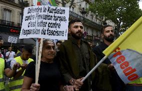 Demonstration Of The Kurdish Community Of France - Paris
