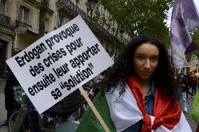Demonstration Of The Kurdish Community Of France - Paris