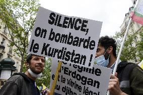 Demonstration Of The Kurdish Community Of France - Paris